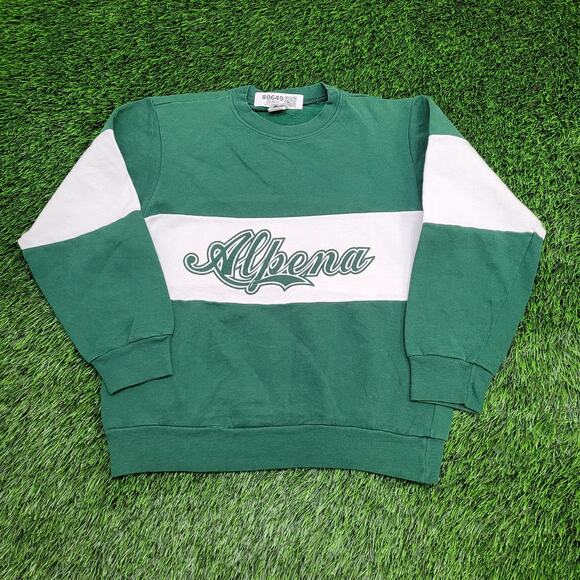Vintage 80s Alpena Sweatshirt Womens M 19x21 Two-Tone USA - Picture 1 of 12